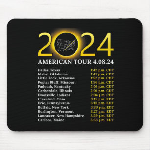 Solar Eclipse 2024 American Tour 2024 Totality Tot Mouse Mat