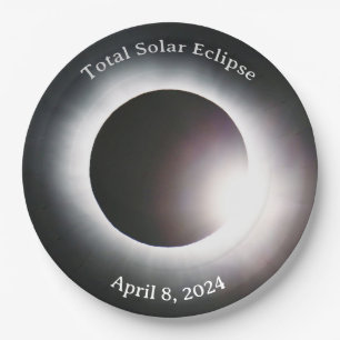 Solar eclipse 2024, April 8th Paper Plate