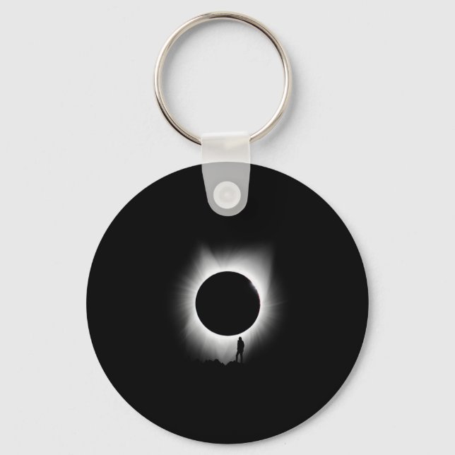 Solar Eclipse 2024 Art Solar Eclipse Art  Key Ring (Front)