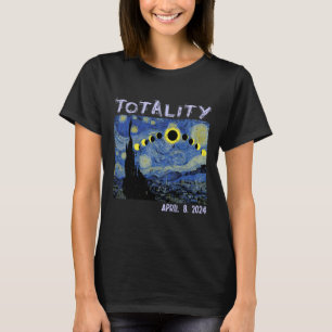Solar Eclipse 2024 Art Totality April 8 Men Women  T-Shirt