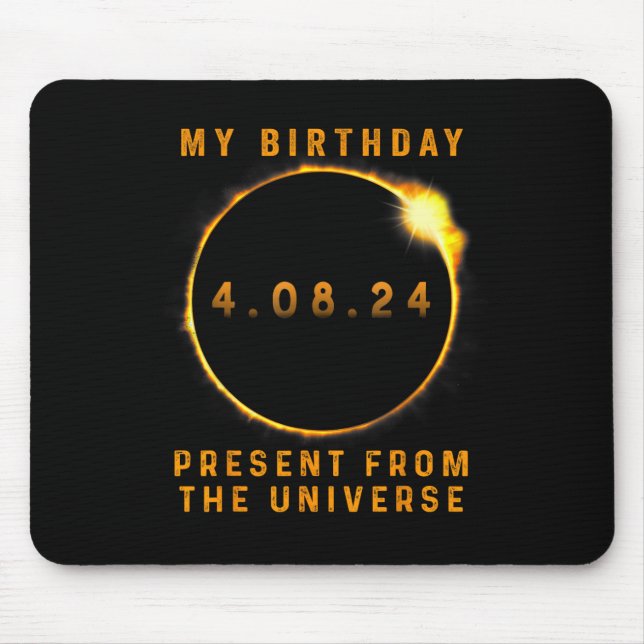 Solar Eclipse 2024 Birthday Present 4.8.24 Totalit Mouse Mat (Front)