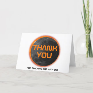 Solar Eclipse 2024 Black out Folded Thank You Card