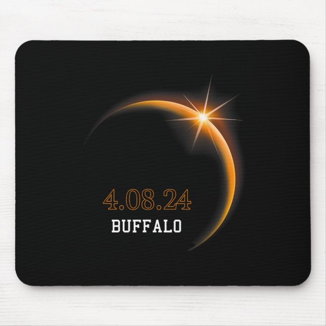 Solar Eclipse 2024 Buffalo Totality Spring 4.08.24 Mouse Mat (Front)