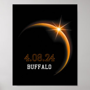 Solar Eclipse 2024 Buffalo Totality Spring 4.08.24 Poster