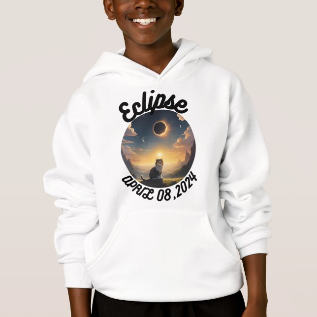 Solar Eclipse,2024 Cat Wearing Solar Eclips Glasse (Front)