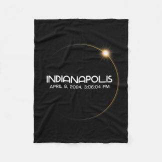 Solar Eclipse 2024 City Fleece Blanket