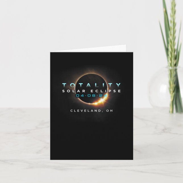 Solar Eclipse 2024 Cleveland  Card (Front)