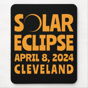 Solar Eclipse 2024 Cleveland Ohio Mouse Mat