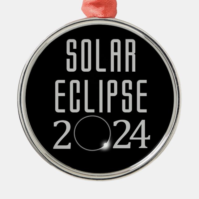 Solar Eclipse 2024 Commemorative Ornament (Front)