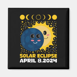 Solar Eclipse 2024 Cute Kids Toddler Boy Total Ecl Magnet
