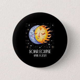 Solar Eclipse 2024 Cute Solar Eclipse Kids Boys Gi 6 Cm Round Badge