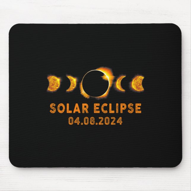 Solar Eclipse 2024 Cute Solar Eclipse Kids Toddler Mouse Mat (Front)