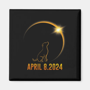 Solar Eclipse 2024 Dog Totality 1 Magnet