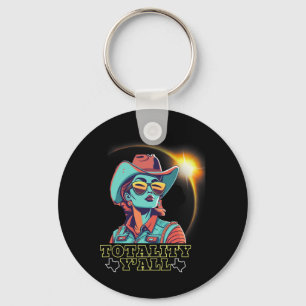 Solar Eclipse 2024 For Texas 4.08.24 Totality Y'al Key Ring