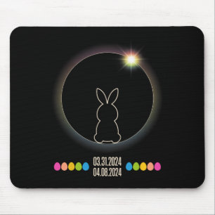 Solar Eclipse 2024 Fun Easter Bunny Easter Eggs  Mouse Mat