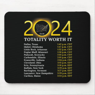 Solar Eclipse 2024 Funny Totality Worth It Total U Mouse Mat