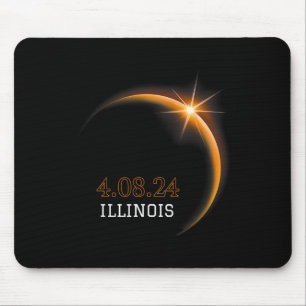 Solar Eclipse 2024 Illinois Totality Spring 4.08.2 Mouse Mat