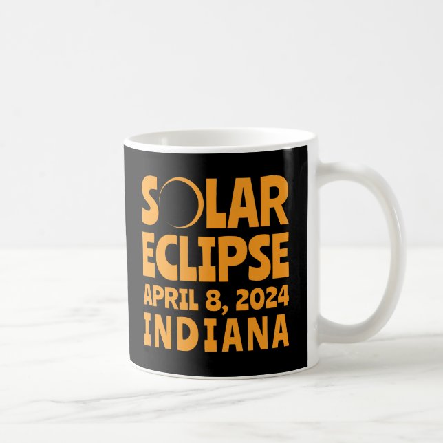 Solar Eclipse 2024 Indiana Coffee Mug (Right)