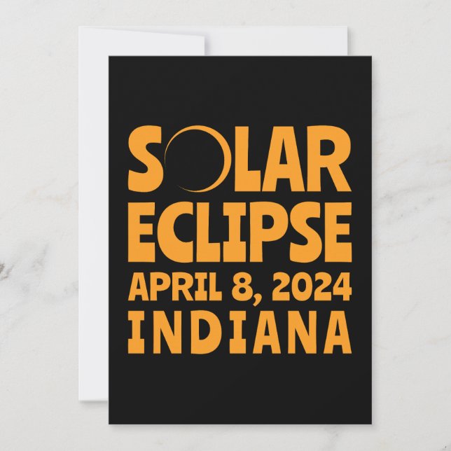 Solar Eclipse 2024 Indiana Invitation (Front)
