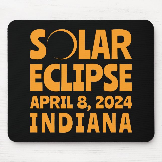 Solar Eclipse 2024 Indiana Mouse Mat (Front)