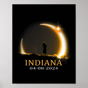 Solar Eclipse 2024 Indiana Total Solar Eclipse Poster