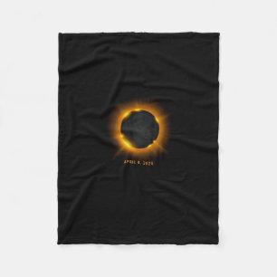 Solar Eclipse 2024 Long Sleeve  Fleece Blanket