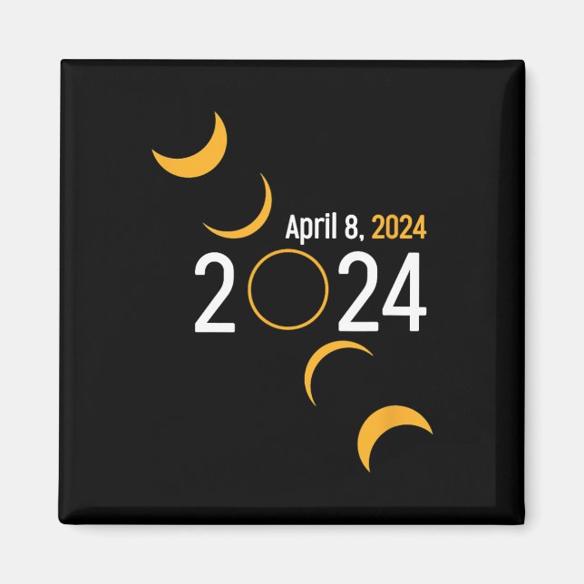 Solar Eclipse 2024  Magnet (Front)