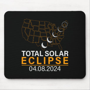 Solar Eclipse 2024 Map Eclipse April 8 2024 Eclips Mouse Mat