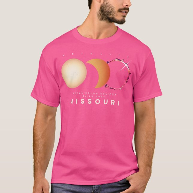 Solar Eclipse 2024 Missouri Total Eclipse Astronom T-Shirt (Front)
