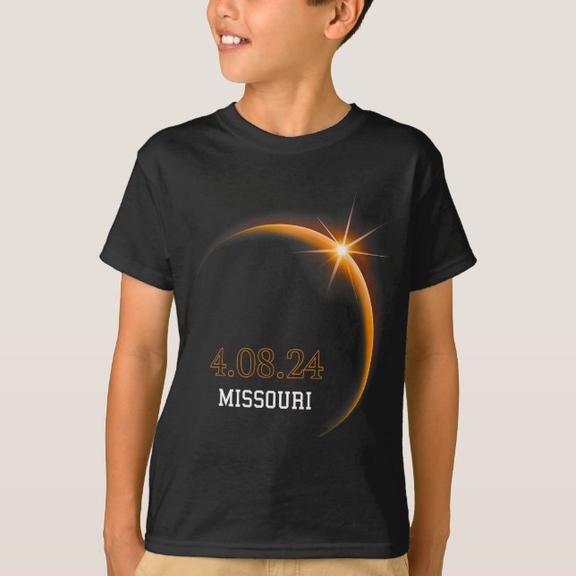 Solar Eclipse 2024 Missouri Totality Spring 4.08.2 T-Shirt (Front)