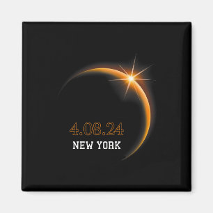 Solar Eclipse 2024 New York Totality Spring 4.08.2 Magnet