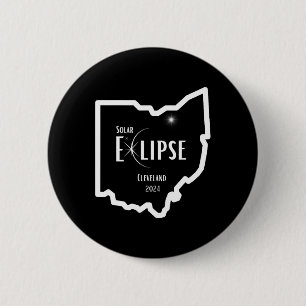 Solar Eclipse 2024 Ohio Total Solar Eclipse Clevel 6 Cm Round Badge