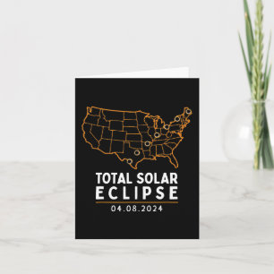 Solar Eclipse 2024 Party America Totality Total Us Card