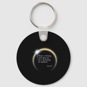 Solar Eclipse 2024 - Psalm 191 Key Ring
