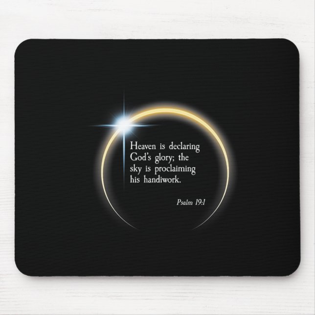 Solar Eclipse 2024 - Psalm 191  Mouse Mat (Front)