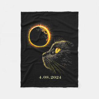 Solar Eclipse 2024 Shirt Total Eclipse April 8th 2 Fleece Blanket