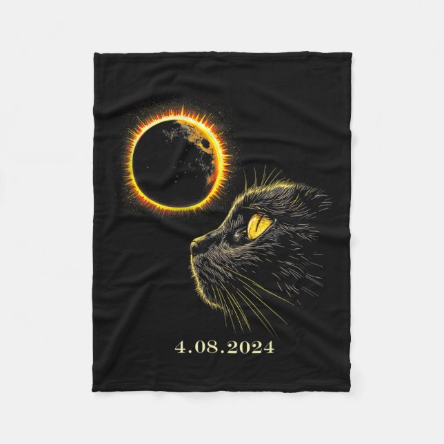 Solar Eclipse 2024 Shirt Total Eclipse April 8th 2 Fleece Blanket (Front)