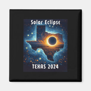 Solar Eclipse 2024 Starry Night  Magnet