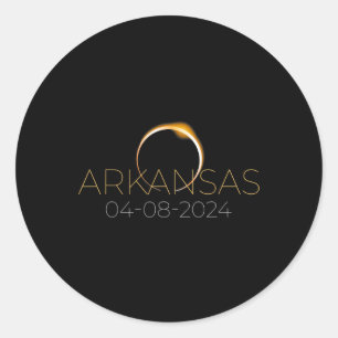 Solar Eclipse 2024 State Arkansas Total Solar Ecli Classic Round Sticker