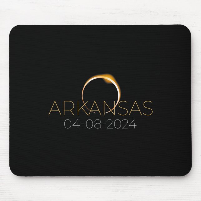 Solar Eclipse 2024 State Arkansas Total Solar Ecli Mouse Mat (Front)