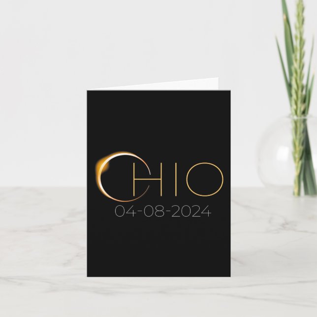 Solar Eclipse 2024 State Ohio Total Solar Eclipse  Card (Front)