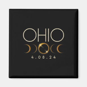 Solar Eclipse 2024 State Ohio Total Solar Eclipse  Magnet