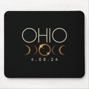 Solar Eclipse 2024 State Ohio Total Solar Eclipse Mouse Mat