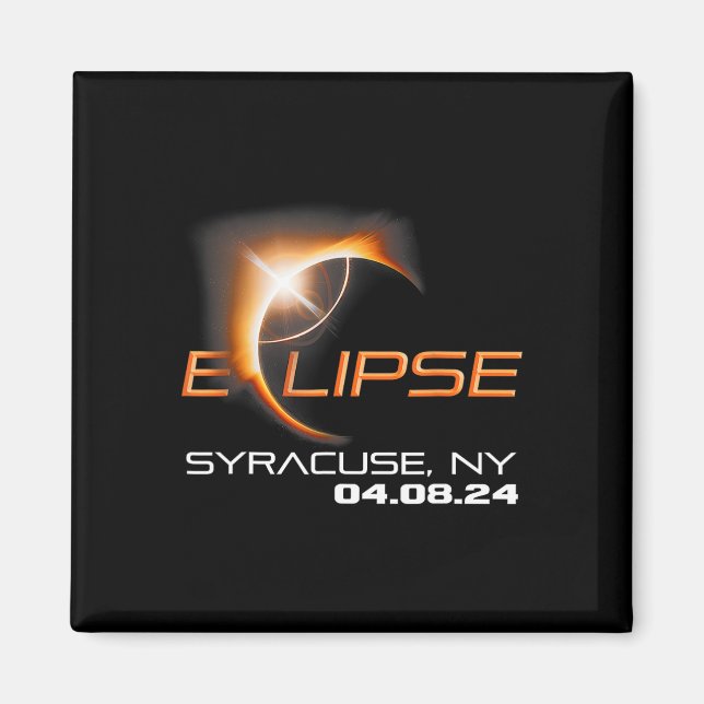 Solar Eclipse 2024 Syracuse New York  Magnet (Front)