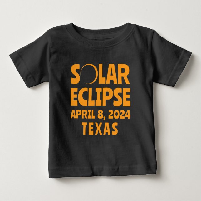 Solar Eclipse 2024 Texas Baby T-Shirt (Front)
