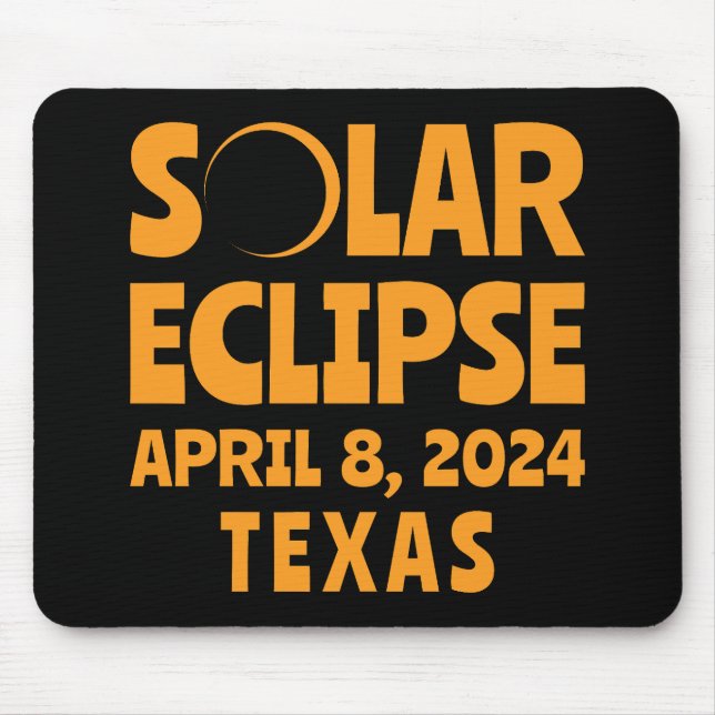 Solar Eclipse 2024 Texas Mouse Mat (Front)