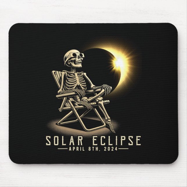 Solar Eclipse 2024 Total Eclipse April 8th 2024 Sk Mouse Mat (Front)