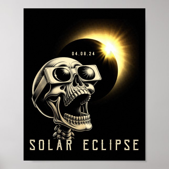 Solar Eclipse 2024 Total Eclipse April 8th 2024 Sk Poster (Front)