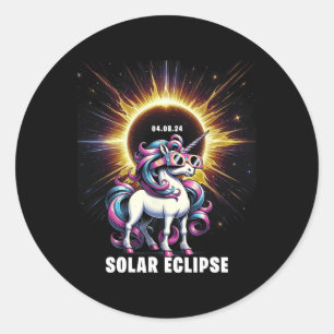 Solar Eclipse 2024 Total Eclipse April 8th 24 Unic Classic Round Sticker