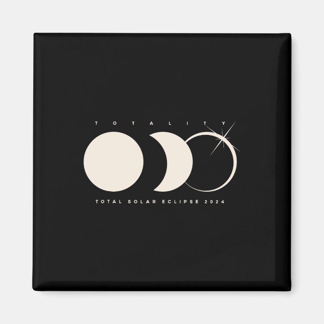 Solar Eclipse 2024 Total Eclipse Astronomy Graphic Magnet (Front)